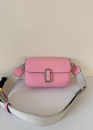 Жіноча сумка marc jacobs рожева шкіряна
