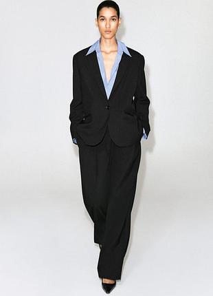 Брюки женские cos relaxed twill wide-leg pants / 42