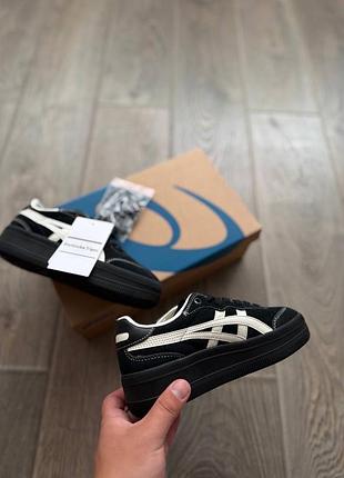 Asics onitsuka tiger tokuten black beige platform