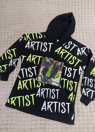 Недорого стильне худі з принтом "artist" (туреччина)
