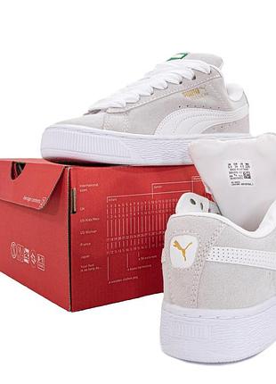Кроссовки puma suede xl beige white 3