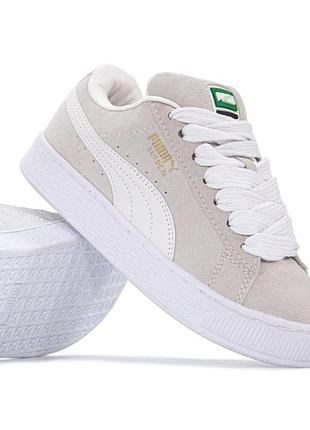 Кроссовки puma suede xl beige white