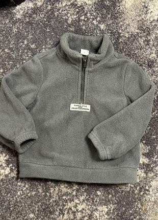 Кофта для хлопчика флісова сіра shein