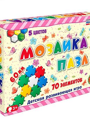 Детская мозаика-пазл №6 1-147, 70 деталей ?60мм