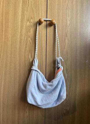 Сумка buddy bag, блакитна, текстильна