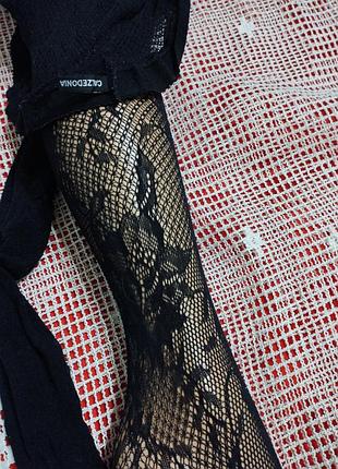 Черные колготки с узором размер м -л calzedonia, принимаю заказы от 100 гр