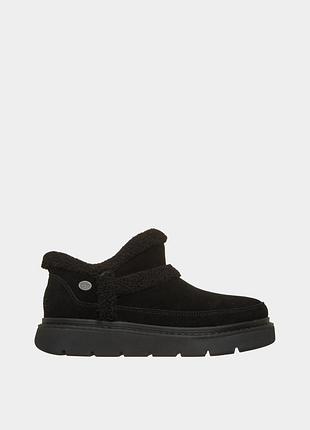 Оригинальные женские угги skechers/ замшевые ботинки skechers черные