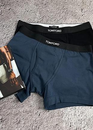 Труси чоловічі tom ford боксери, чорний, синій