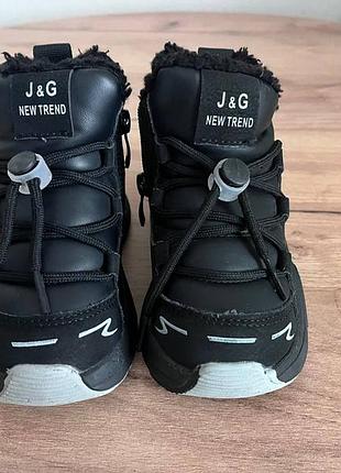 Черевики для хлопчика j&g зимові чорні 25 розмір 16 см устілка