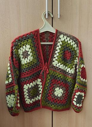 Вязаный кардиган ручной работы 🧶 апсайклинг