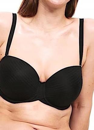 Бюстик чорний формована чашка на пишні груди m&s 💞 75к