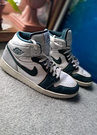 Оригінальні кросівки nike air jordan 1 mid se "oxidized green" розмір 45,5