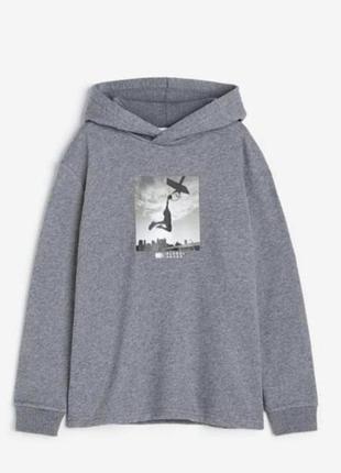 H&m котонове худі спортивна кофта h&m теплий світшот h&amp;m з капюшоном p. 170 см