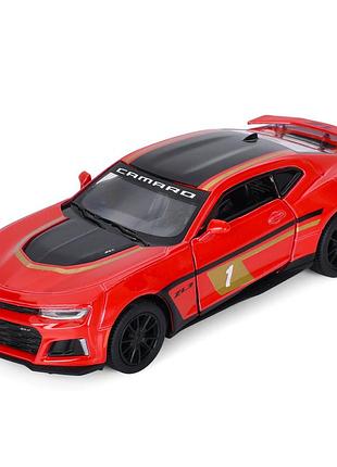 Дитяча модель машинки chevrolet camaro zl1 2017 kinsmart kt5399fw інерційна, 1:38 red