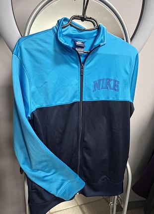 Кофта спортивна дитяча nike, синьо-чорна, розмір xl
