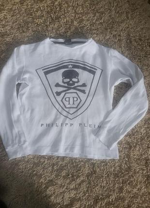 Реглан для підлітків philipp plein білий з принтом