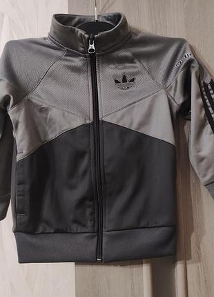 Кофта для хлопчика adidas сіра спортивна 4-5 років