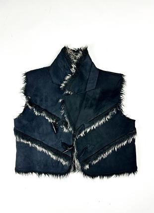 Authentic жилетка y2k faux fur 3
