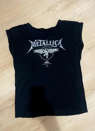 Футболка жіноча metallica чорна, розмір m