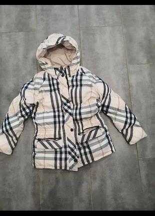 Жіноча пухова куртка burberry у клітинку