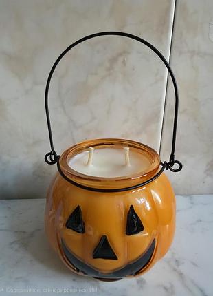 Свеча из соевого воска тыква хеллоуин 🎃