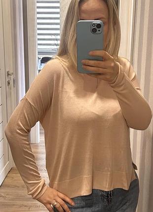 Базовий жіночий джемпер h&m basic бежевий 5