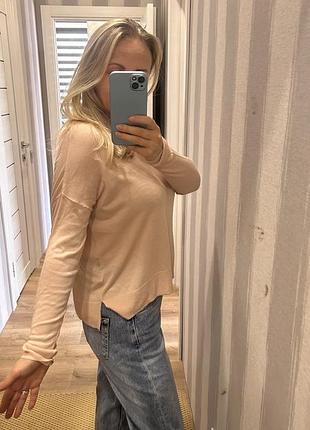 Базовий жіночий джемпер h&m basic бежевий 3