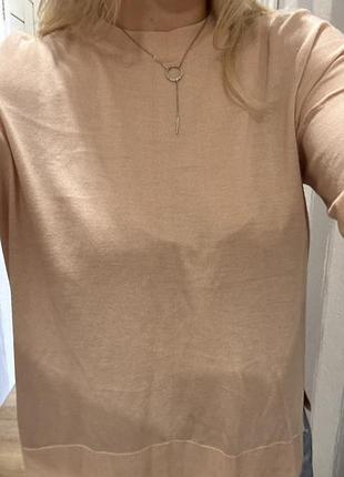 Базовий жіночий джемпер h&m basic бежевий 6