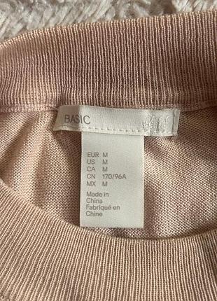 Базовий жіночий джемпер h&m basic бежевий 7