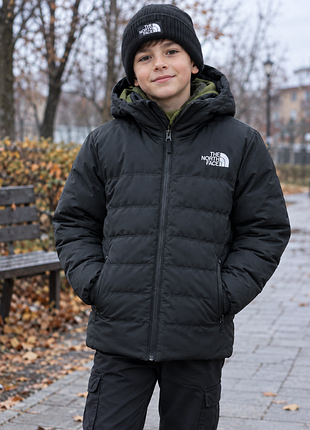 Куртка для хлопчика the north face зимова чорна