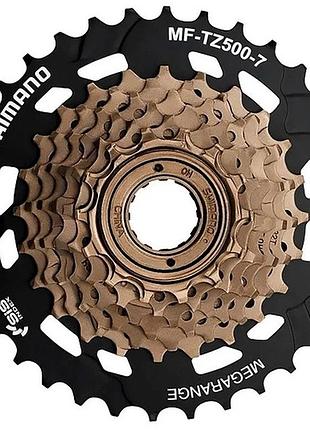Трещотка shimano mf-tz500 megarange 7sp (mf-tz500-7-34)