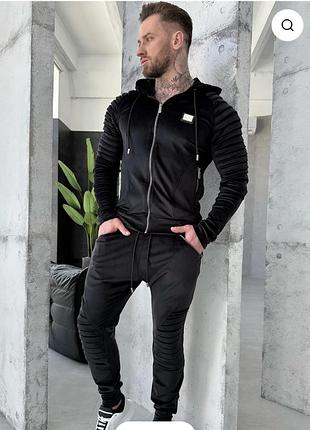 Спортивний костюм чоловічий krutyakov чорний xl