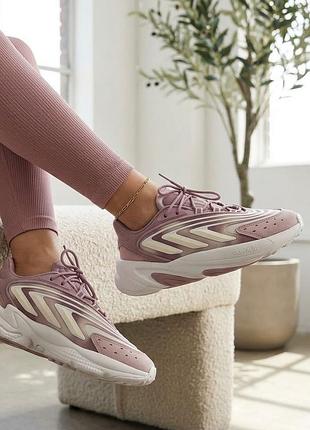 Женские кроссовки adidas ozelia в расцветке magic mauve / wonder white