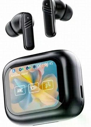 Lx10 tws bluetooth 5.4 наушники с anc, enc и цветным сенсорным led-дисплеем на кейсе