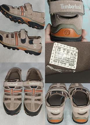Оригинальные кожаные сандалии timberland для мальчика (р. 37 / 22.5 см)
