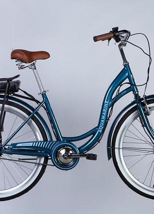 Електровелосипед st 26" dorozhnik eaquamarine рама 17" 36b 12.5а/год 350 вт синій (elb-d-26-220)