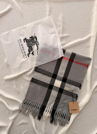 Шарф burberry сірий 2