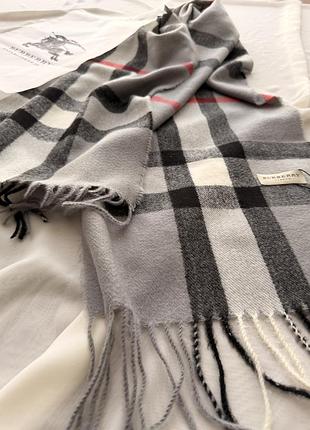 Шарф burberry сірий 3