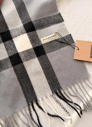 Шарф burberry сірий 6