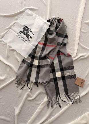 Шарф burberry сірий 7