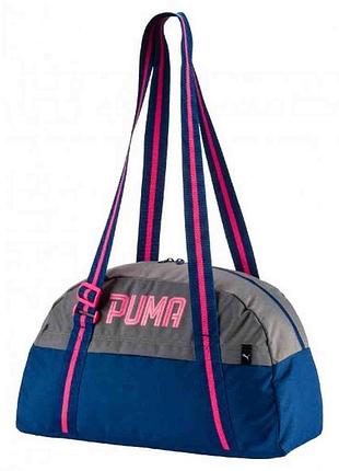 Сумка puma fundamentals серый/синий/розовый (75364)