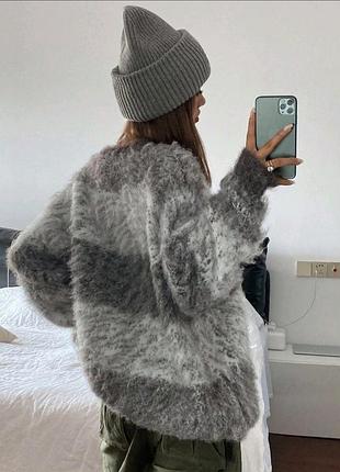 Свитер шерстяной серый shein dazy 2