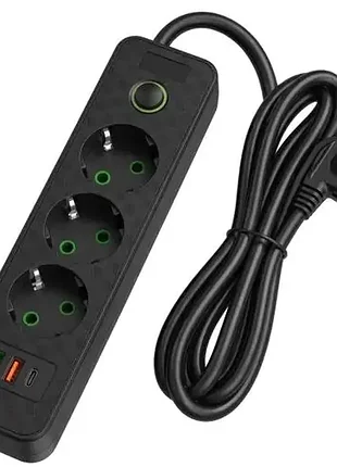 Удлинитель 3 розетки с usb type c 2 м 2500 вт 3
