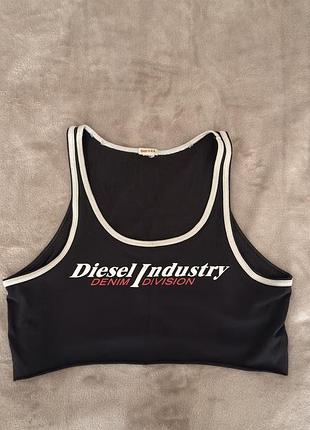Топ жіночий diesel чорний з принтом