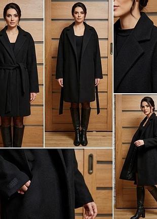 Женское черное пальто primark на запах, р. 38 (s/m)