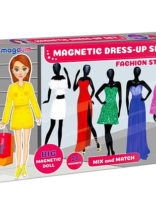 Настільна магнітна гра "fashion story" ml4032-08 en магнітна лялька, 27 магнітів