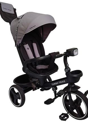 Велосипед детский трехколесный mt 1002-1 smart grey с родительской ручкой