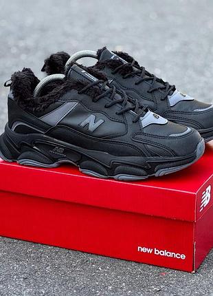 Зимові чоловічі спортивні кросівки з хутром new balance