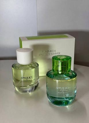 Набір 2шт*90мл/1500грн духи zara applejuice 90ml + парфуми zara applejuice summer 90ml