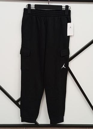 Спортивні штани-карго nike air jordan brooklyn fleece cargo pants (розмір 164-175)